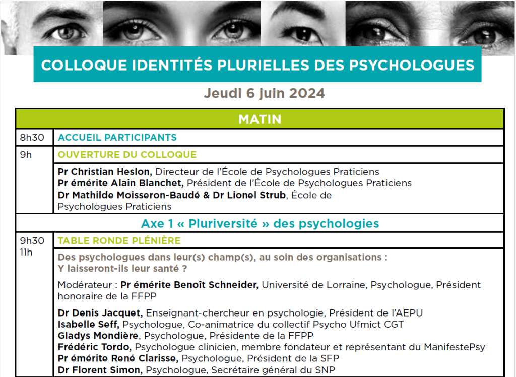 Programme Colloque et juin
